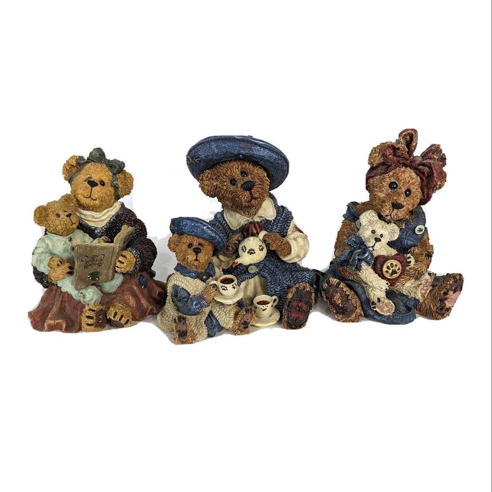 Bear Figurines Boyda Friends Mommy Bears with Baby (lot of 3)